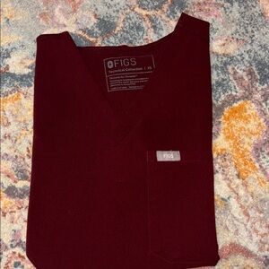 Burgundy figs top size XS